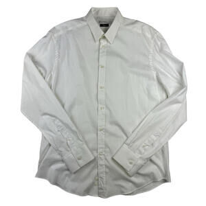 Versace Collection Trend Fit Dress Shirt Cotton White Size 17 | 43